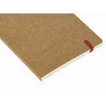 Блокнот Sevilia Soft, гибкая обложка из крафта A5, 80 листов, крафтовый/красный, фото 3