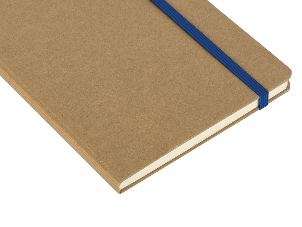 Блокнот Sevilia Hard, твердая обложка из крафта A5, 80 листов, крафтовый/синий - купить оптом