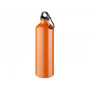 Алюминиевая бутылка для воды Oregon объемом 770 мл с карабином - Оранжевый (P), оранжевый - купить оптом