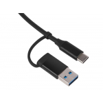 USB-хаб Link с коннектором 2-в-1 USB-C и USB-A, 2.0/3.0, черный, фото 2