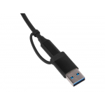 USB-хаб Link с коннектором 2-в-1 USB-C и USB-A, 2.0/3.0, черный, фото 3