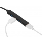 USB-хаб Link с коннектором 2-в-1 USB-C и USB-A, 2.0/3.0, черный, фото 4