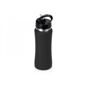 Бутылка для воды Bottle C1, сталь, soft touch, 600 мл, черный - купить оптом