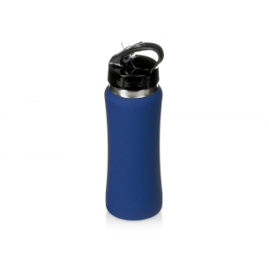 Бутылка для воды Bottle C1, сталь, soft touch, 600 мл, темно-синий - купить оптом