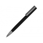 Ручка металлическая шариковая Insomnia софт-тач с зеркальным слоем, черная с серым, серый/черный