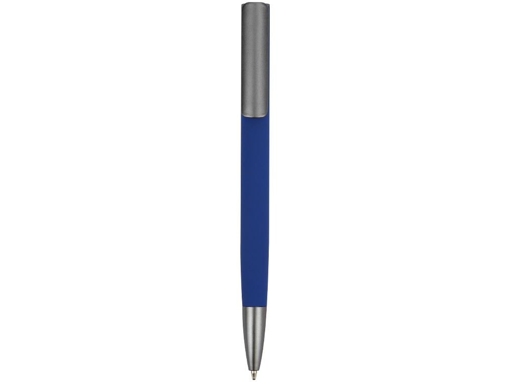 Ручка металлическая шариковая Insomnia софт-тач с зеркальным слоем, темно-синяя с серым, серый/темно-синий - купить оптом