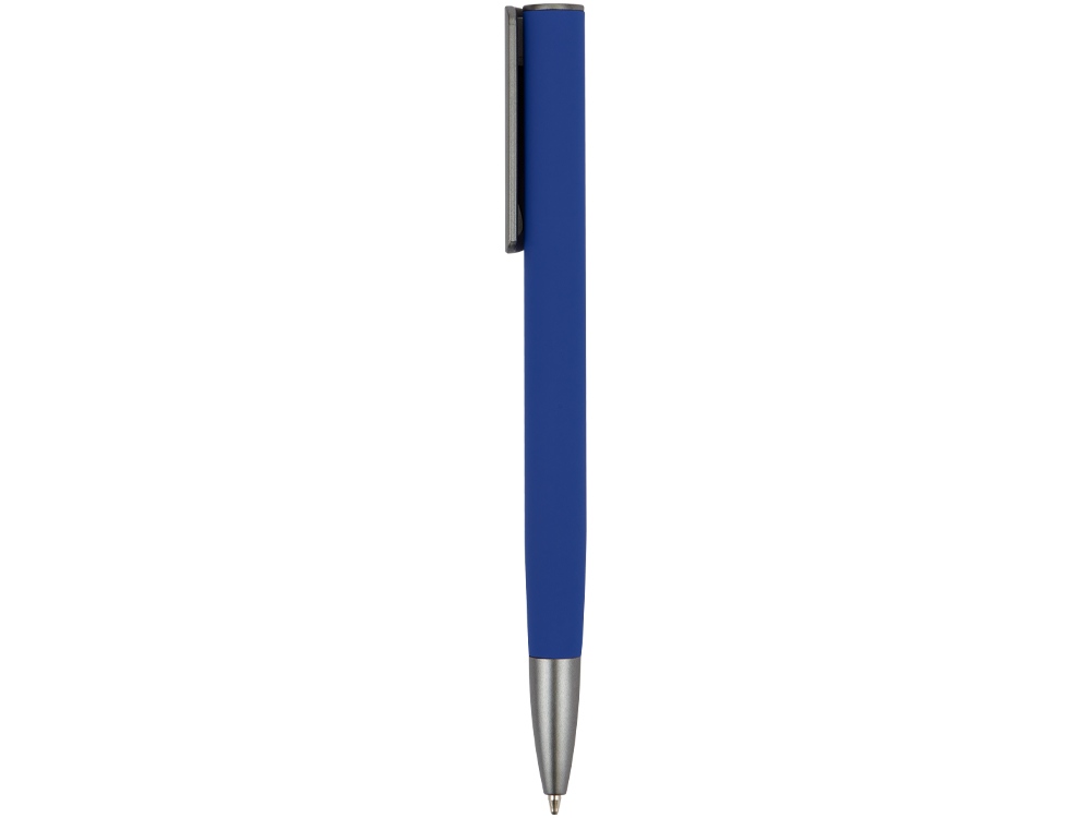 Ручка металлическая шариковая Insomnia софт-тач с зеркальным слоем, темно-синяя с серым, серый/темно-синий - купить оптом