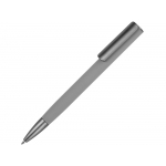 Ручка металлическая шариковая Insomnia софт-тач с зеркальным слоем, серая с серым, серый