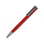 Ручка металлическая шариковая Insomnia софт-тач с зеркальным слоем, красная с серым, серый/красный