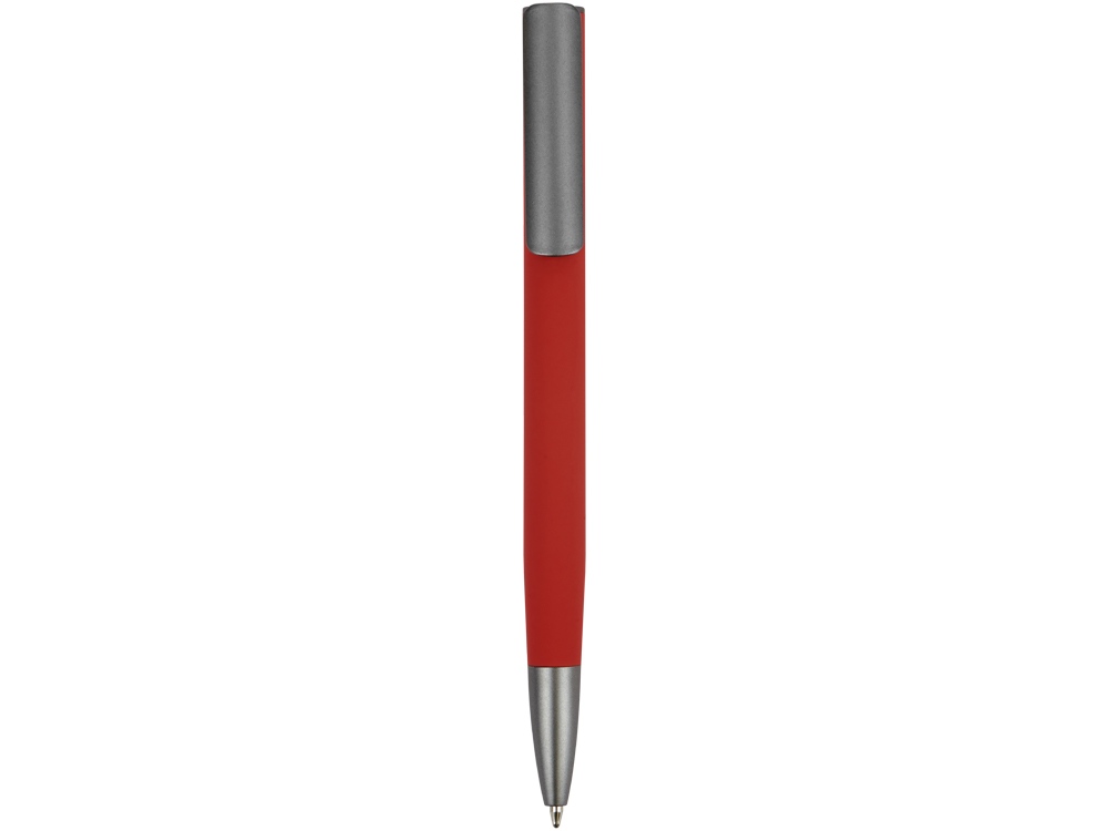 Ручка металлическая шариковая Insomnia софт-тач с зеркальным слоем, красная с серым, серый/красный - купить оптом