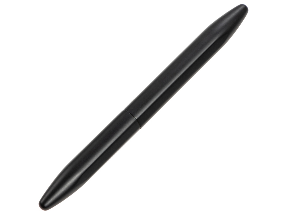 Металлическая ручка-роллер Bullet с серебристым зеркальным слоем, матовый черный - купить оптом