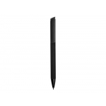 Ручка металлическая шариковая Taper Metal софт-тач с цветным зеркальным слоем, черный с серебристым, фото 2