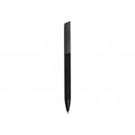 Ручка металлическая шариковая Taper Metal софт-тач с цветным зеркальным слоем, черный с зеленым яблоком, фото 2