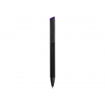Ручка металлическая шариковая Taper Metal софт-тач с цветным зеркальным слоем, черный с фиолетовым, фото 2