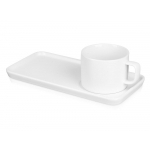 Чайная пара Bristol: блюдце прямоугольное, чашка, коробка, белый