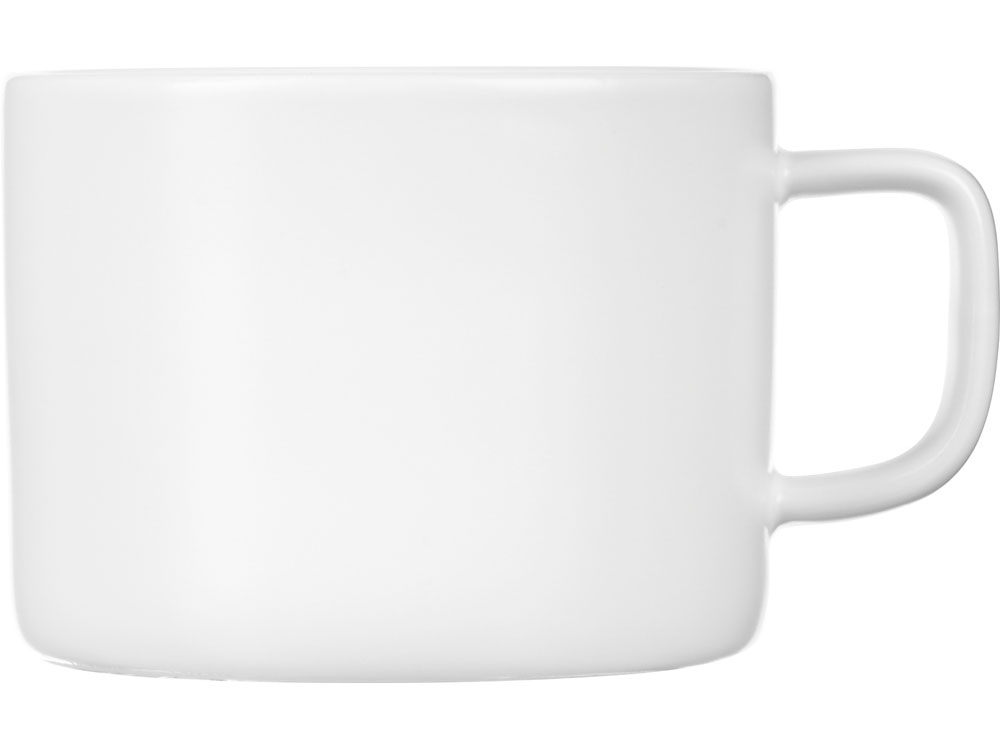 Чайная пара Bristol: блюдце прямоугольное, чашка, коробка, белый - купить оптом