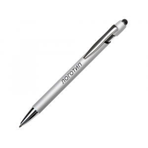 Ручка-стилус металлическая шариковая Sway  Monochrome с цветным зеркальным слоем, серебристый с черным - купить оптом