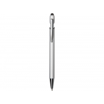Ручка-стилус металлическая шариковая Sway  Monochrome с цветным зеркальным слоем, серебристый с черным, фото 1