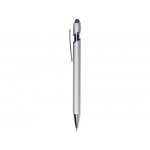 Ручка-стилус металлическая шариковая Sway  Monochrome с цветным зеркальным слоем, серебристый с темно-синим, фото 2