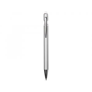 Ручка-стилус металлическая шариковая Sway  Monochrome с цветным зеркальным слоем, серебристый с белым - купить оптом