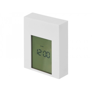 Настольные электронные мультифункциональные часы Rotatio с подсветкой, белый - купить оптом