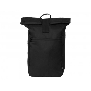 Рюкзак на липучке Vel из переработанного пластика, черный - купить оптом