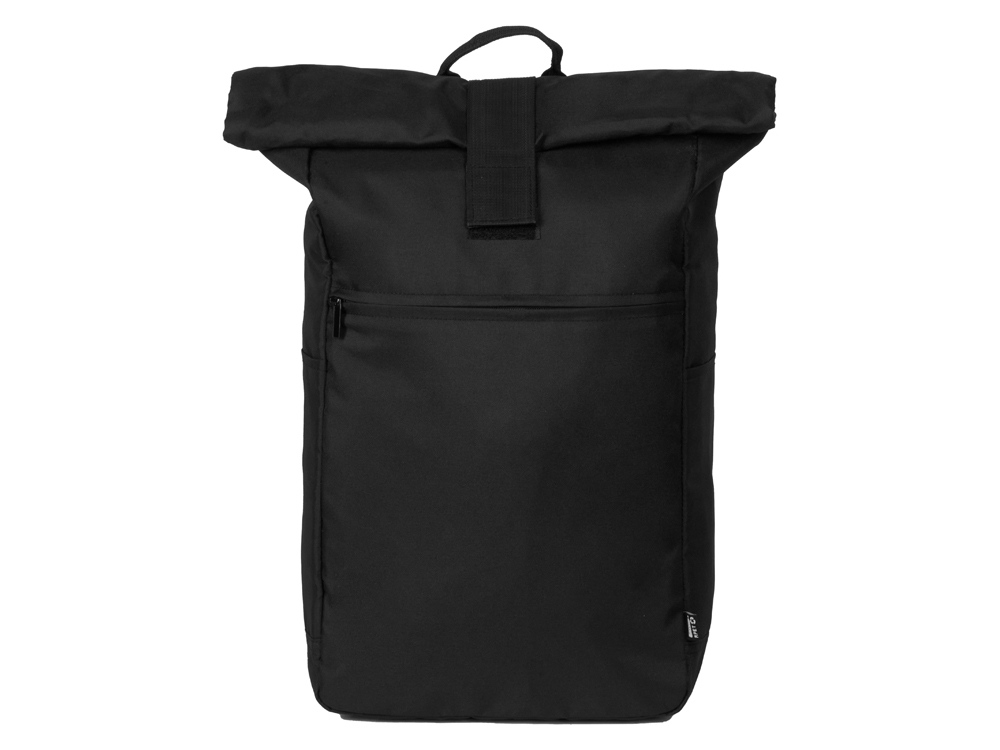 Рюкзак на липучке Vel из переработанного пластика, черный - купить оптом