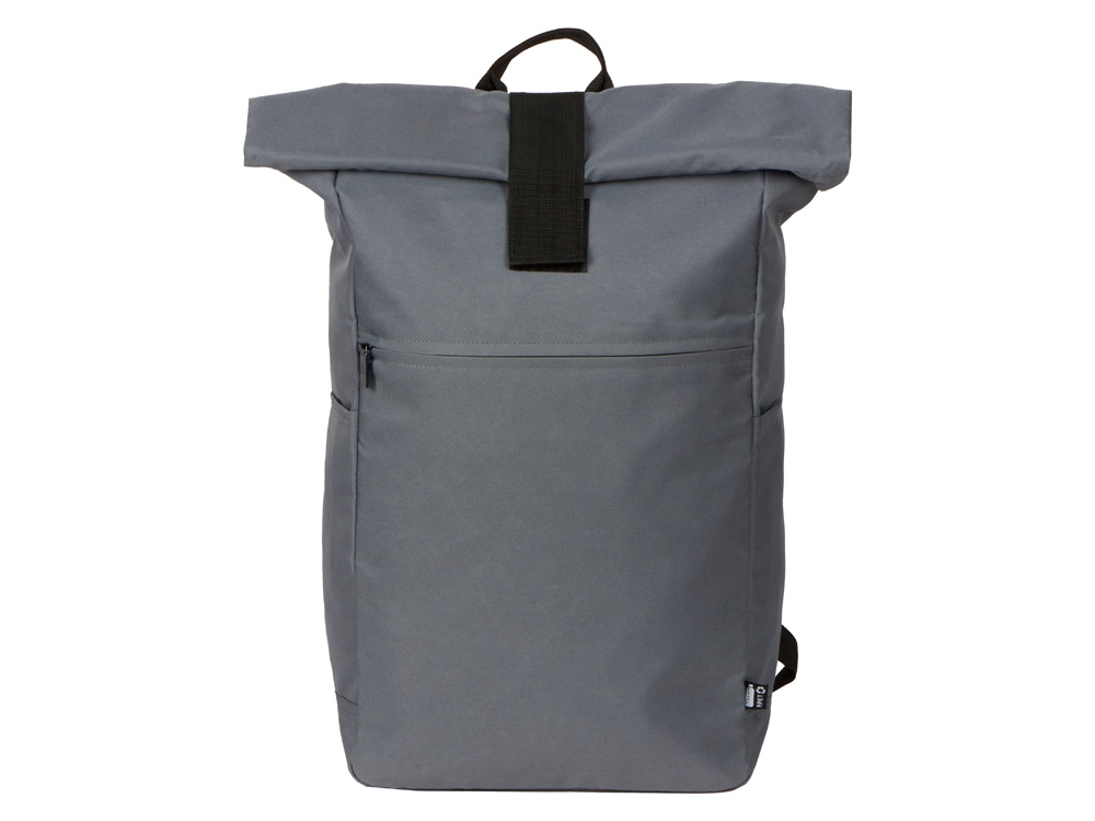 Рюкзак на липучке Vel из переработанного пластика, серый - купить оптом