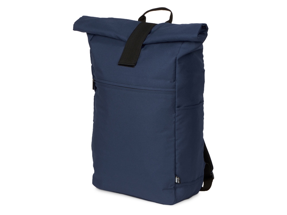 Рюкзак на липучке Vel из переработанного пластика, синий - купить оптом