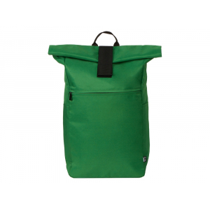 Рюкзак на липучке Vel из переработанного пластика, темно-зеленый - купить оптом