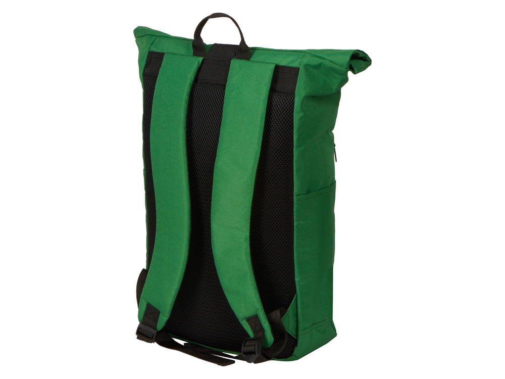 Рюкзак на липучке Vel из переработанного пластика, темно-зеленый - купить оптом