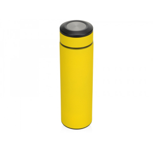 Термос Confident с покрытием soft-touch 420мл, желтый (P) - купить оптом