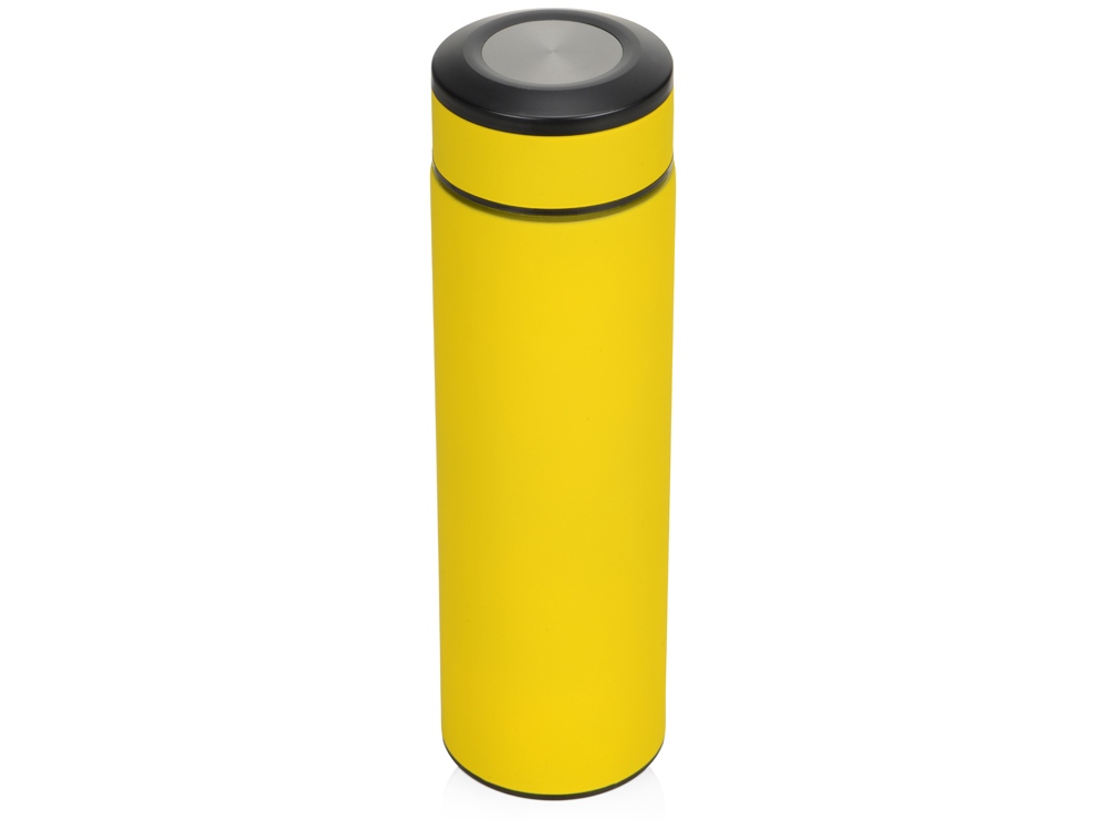Термос Confident с покрытием soft-touch 420мл, желтый (P) - купить оптом
