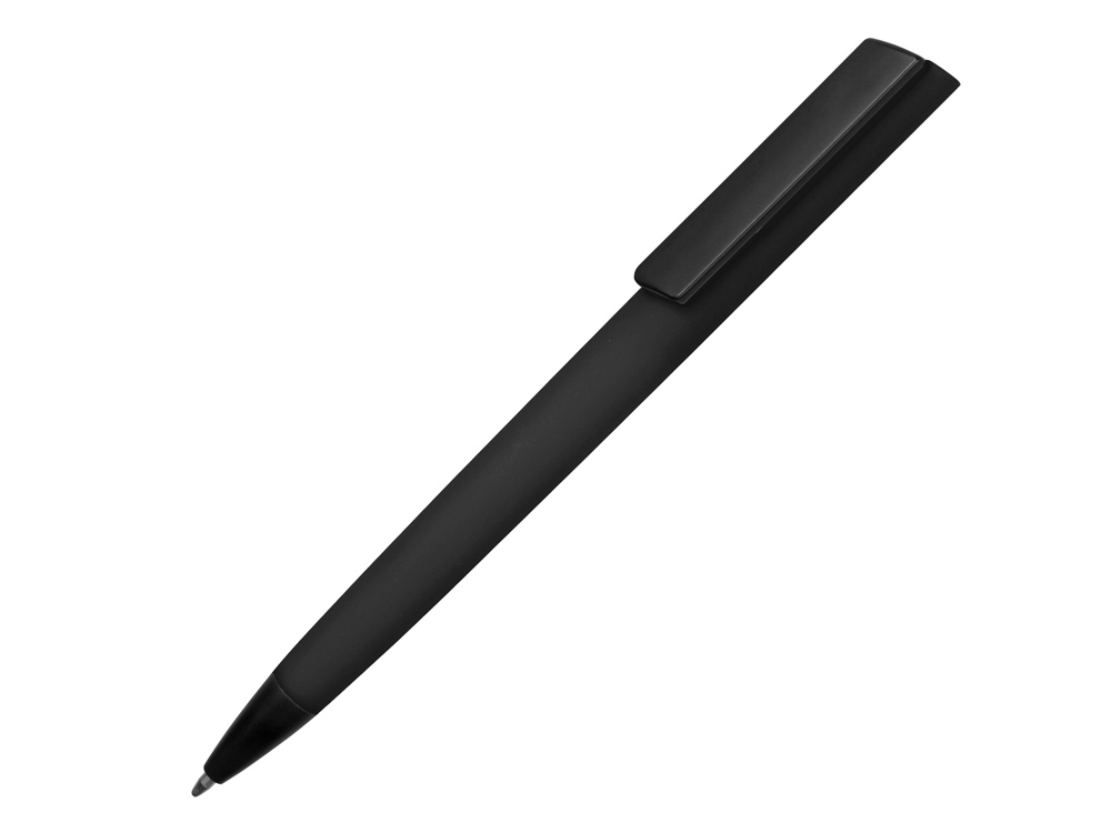 Ручка пластиковая шариковая C1 софт-тач, черный - купить оптом