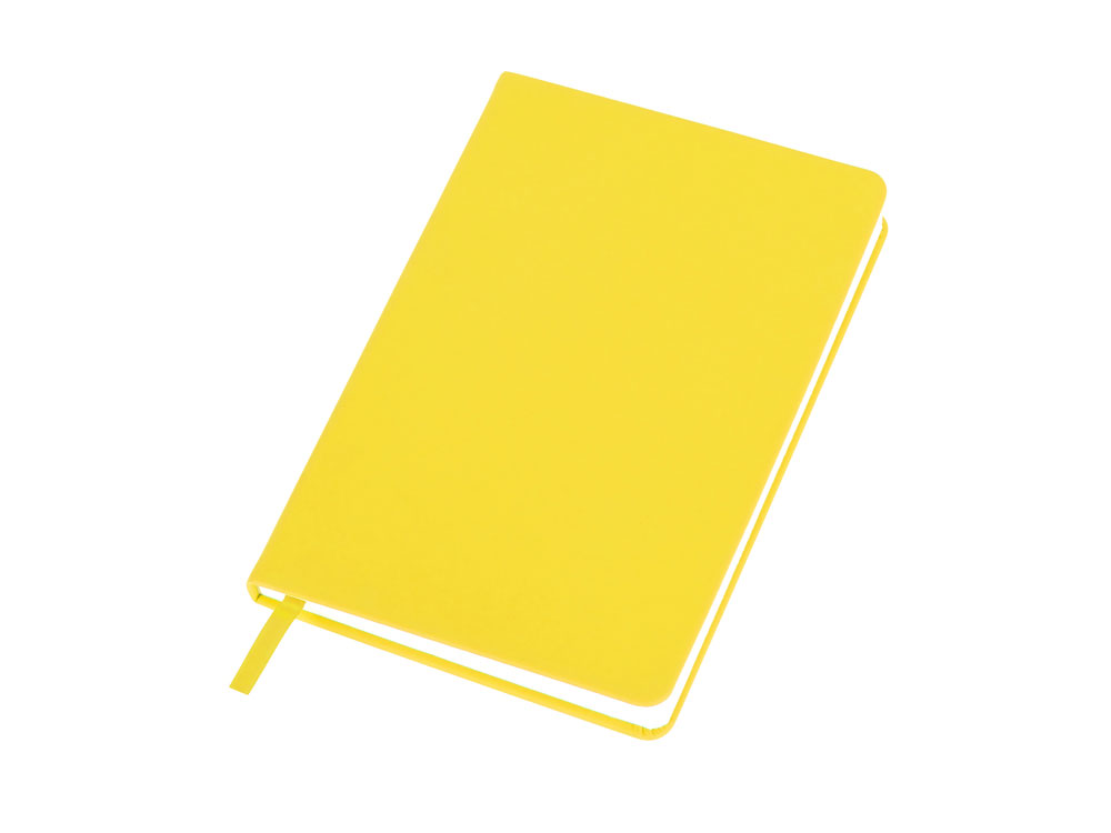 Бизнес-блокнот C2 софт-тач, твердая обложка, 128 листов, желтый - купить оптом