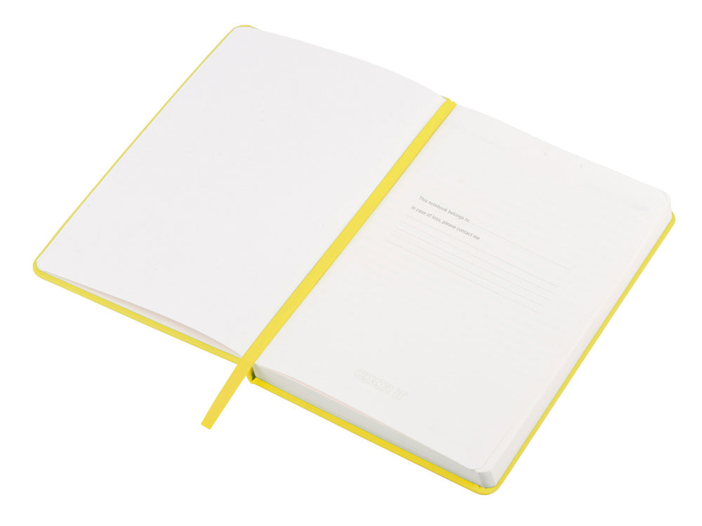 Бизнес-блокнот C2 софт-тач, твердая обложка, 128 листов, желтый - купить оптом