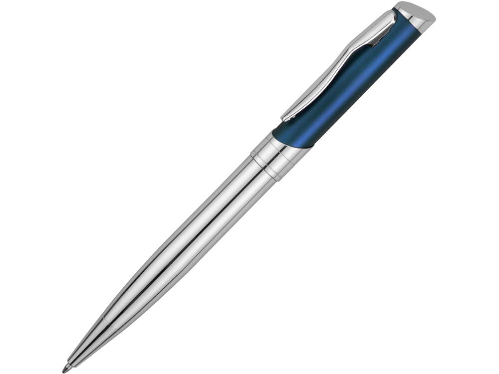 Ручка шариковая Глазго, серебристый/синий (P) - купить оптом