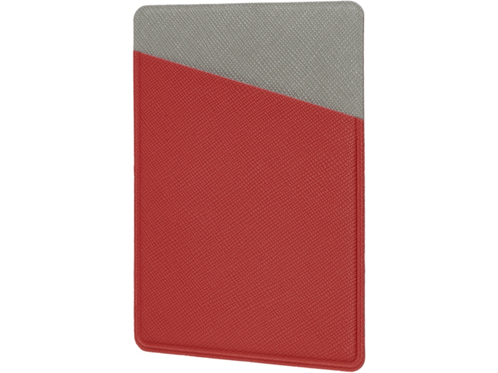 Картхолдер на 3 карты типа бейджа Favor, красный/серый - купить оптом