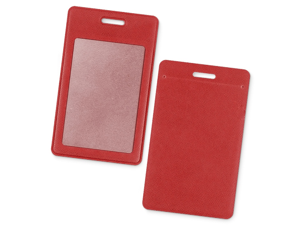 Вертикальный карман из экокожи для карты Favor, красный - купить оптом