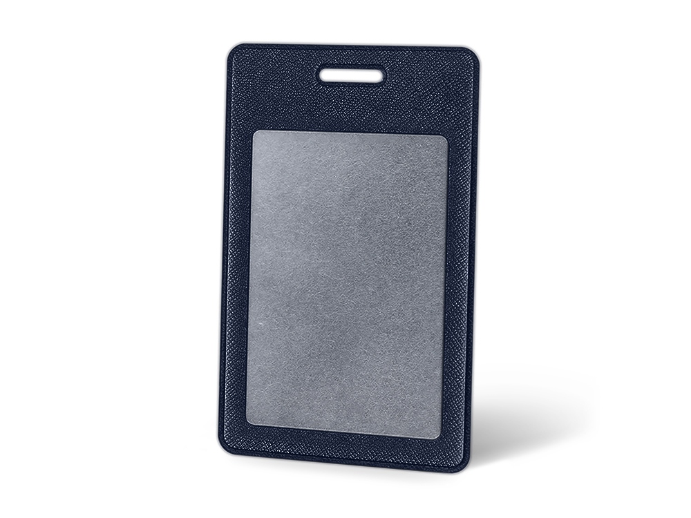 Вертикальный карман из экокожи для карты Favor, темно-синий - купить оптом
