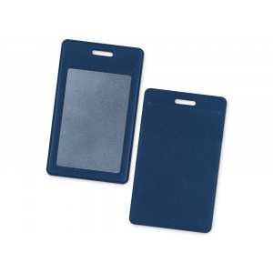 Вертикальный карман из экокожи для карты Favor, синий - купить оптом