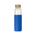 Бутылка для воды стеклянная Refine, в чехле, 550 мл, темно-синий (P), прозрачный, синий, натуральный, фото 1
