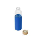 Бутылка для воды стеклянная Refine, в чехле, 550 мл, темно-синий (P), прозрачный, синий, натуральный, фото 2