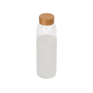 Бутылка для воды стеклянная Refine, в чехле, 550 мл, белый (P) - купить оптом