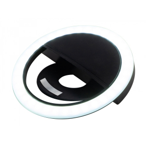 Световое кольцо для селфи Glitter, черный (P) - купить оптом