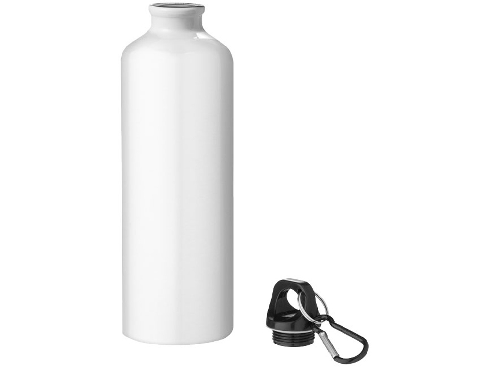 Алюминиевая бутылка для воды Oregon объемом 770 мл с карабином - Белый (P), белый - купить оптом