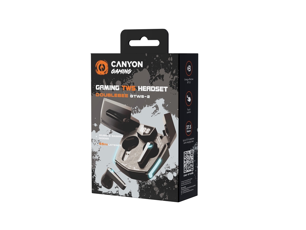 Игровая гарнитура Canyon DoubleBee GTWS-2, черный (CND-GTWS2B) - купить оптом