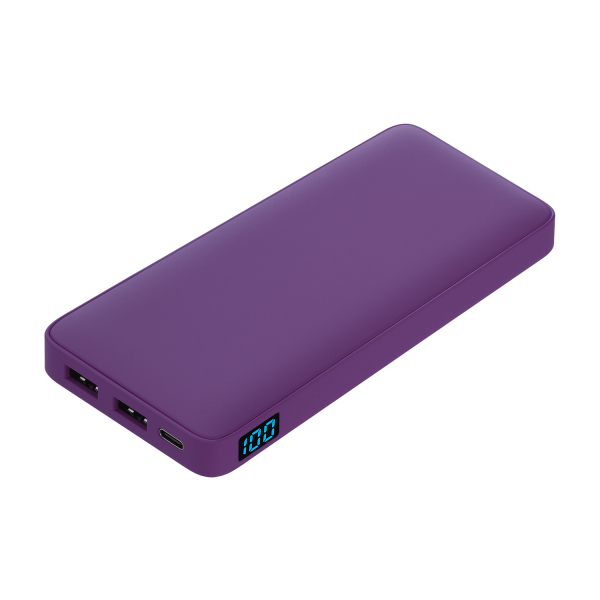 Внешний аккумулятор с подсветкой Ancor Plus 10000 mAh, фиолетовый - купить оптом