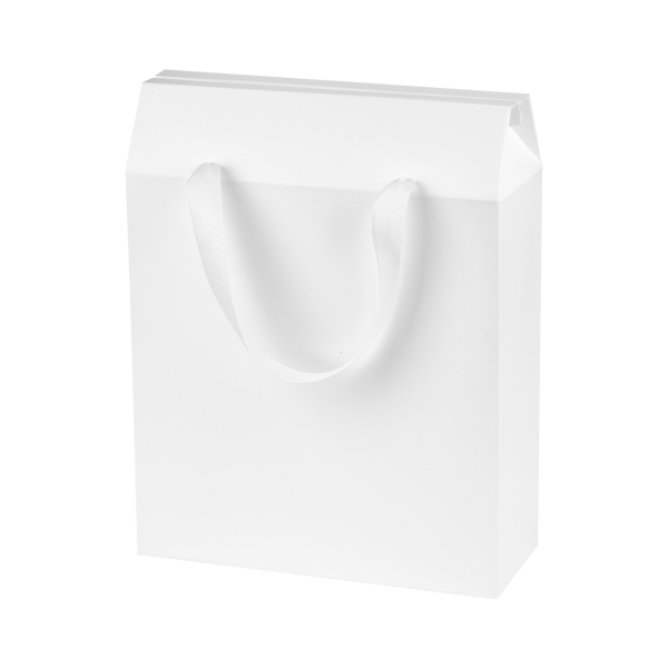 Подарочная коробка-пакет универсальная большая, белая, 295х115х372 мм - купить оптом