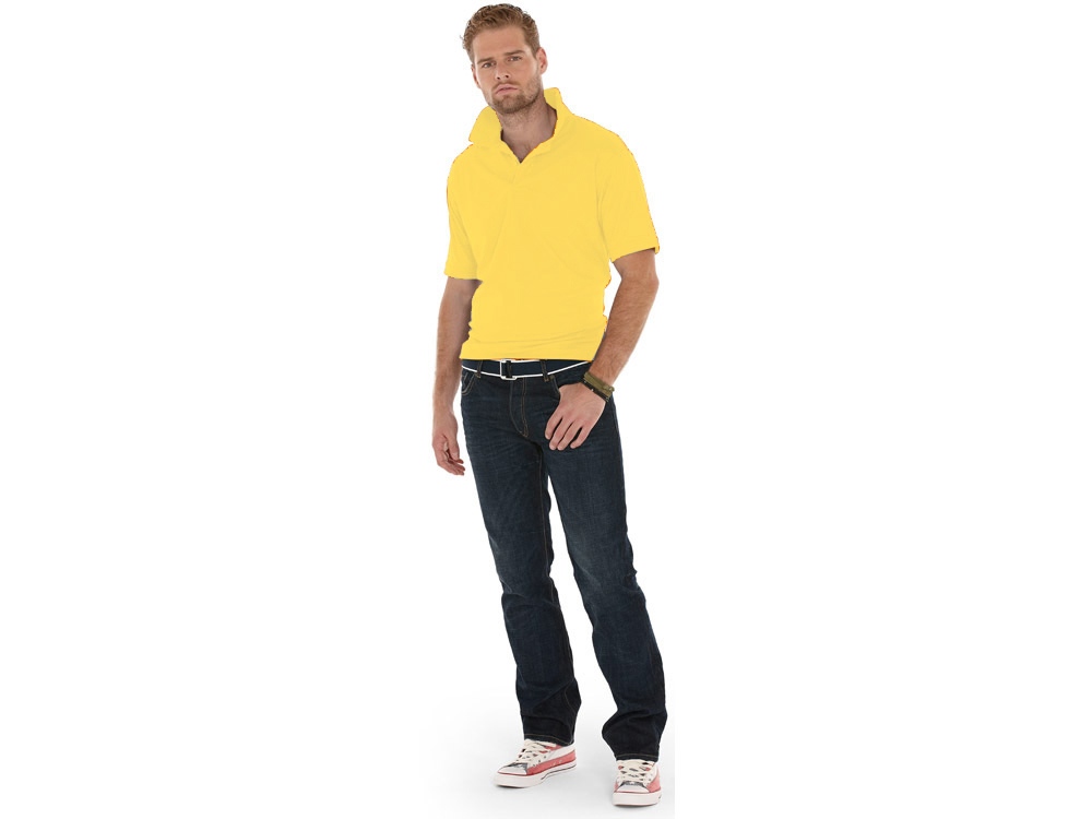 Рубашка поло Boston мужская, светло-желтый - купить оптом